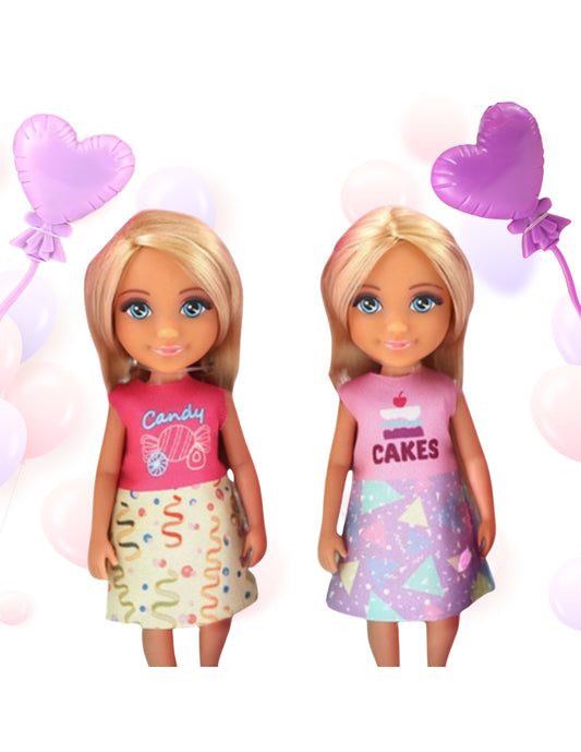 WOOPIE – verjaardagset met 2 Ankiki poppetjes Candy en Cakes